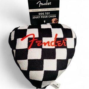 Fender Black and White Checkered Dog Toy ❤️🖤